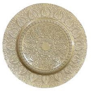 Color plata forma redonda Hotel Mesa decoración servir plato y plato diseño moderno utensilios de cocina cargador placa - Product Image 3