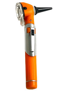 Mini otoscopio de fibra óptica, juego de 13 piezas, herramientas de diagnóstico ENT portátiles naranjas, certificación CE | OEM y etiqueta privada disponibles - Product Image 2