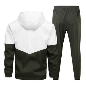 Chándal de lana de 2 piezas para hombre, sudaderas con capucha gruesas y pantalones, ropa deportiva cálida, ropa de tendencia Hip Hop, invierno y otoño - Product Image 2