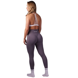 High Waist Elastic Plaid <b>Pattern</b> Yoga <b>Leggings</b> Soft Tummy Control Eco-Friendly Breathable Anti-Bacterial Full Length - Product Image 4