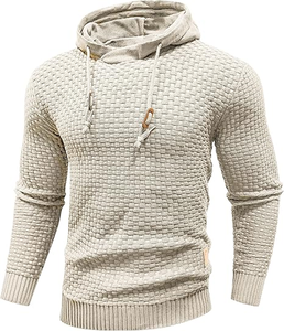 Sudadera con capucha para hombre Casual Manga larga Cordón Sólido Tejido Sudadera con capucha Suéter - Product Image 5