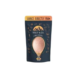 Premium Printed Stand Up Pouch 400gm Himalayan <b>Pink</b> <b>Salt</b> Food Grade Fine Grain Gourmet Table <b>Salt</b> Sauz & Co Brand Factory Direct - Product Image 1