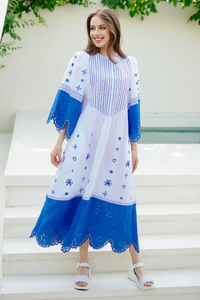 Hot Selling Elegant Women's Evening <b>Dress</b> Long Sleeve <b>Moroccan</b> Kaftan Round-Neck Solid Pattern Vintage for Autumn Casual Wear - Product Image 3