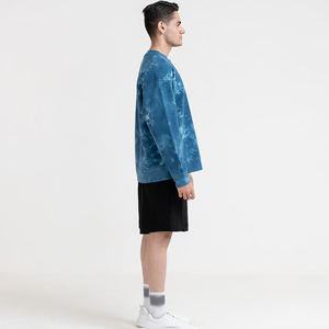 Sudadera de manga larga con cuello redondo para hombre, suéter holgado con estampado de sublimación y hombros caídos, suéter de lana - Product Image 4