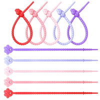 22cm patte de chat Silicone Zip chaîne de cravate Flexible pliable bricolage vêtements accessoires à la main bijoux suspendus corde pour salle de bain nourriture