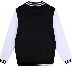 Chaqueta universitaria de lana bordada personalizada para hombre, chaqueta de béisbol universitaria con mangas de cuero - Product Image 5