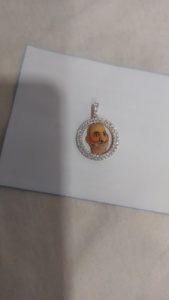 925 argent sterling Moissanite coupe ronde personnaliser pendentif Photo pour pendentif autres bijoux - Product Image 4