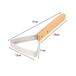 Râteau de désherbage manuel 31*12cm avec manche en bois pour jardin <span class=keywords><strong>potager</strong></span>, déchaumeur de sol et outil de déracinement - Product Image 3