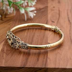 Brazalete Boho Dorado Vintage para Pulsera, Joyería Étnica Tradicional India, Estilo Antiguo, Brazalete Antiguo para Pulsera, Regalo - Product Image 3
