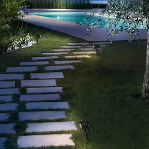 Foco LED para Exteriores PearlGarden, RGB, Luz Blanca Cálida, Alimentación CA/CC 12V, IP65 Impermeable, Cobre/Acero Inoxidable, para Jardín - Product Image 3