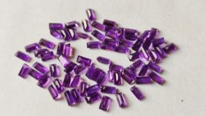 Super calidad Natural 4x8mm amatista Africana Baguette corte piedra preciosa suelta Octágono lote al por mayor - Product Image 3