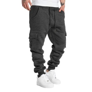 Monos holgados para hombre, pantalones Cargo de entrenamiento, pantalones de chándal, pantalones deportivos activos con cordón, pantalones informales con múltiples bolsillos para hombre - Product Image 3