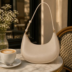 Sac Hobo Croissant Femme 2026 Nouveau Sac à Bandoulière Minimaliste Français en Cuir Souple - Product Image 2