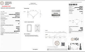 Diamante cultivado en laboratorio corte esmeralda 2.29ct IGI certificado F Color VS1 Clarity Lab-Stone - Product Image 5