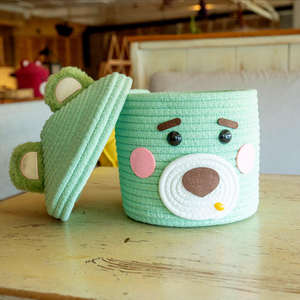 Cesta de Almacenamiento Cubierta con Cuerda de Algodón, Organizador de Escritorio para el Hogar, para Cosméticos, Refrigerios, Artículos Diversos, Cestas y Contenedores de Tela - Product Image 3