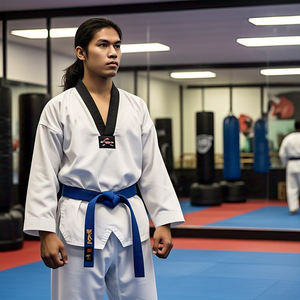 ชุดเทควันโดสำหรับผู้ชายผู้หญิงชุดต่อสู้เทควันโด - Product Image 2