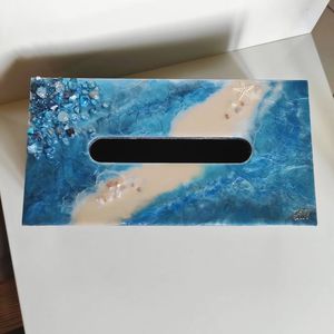 COVER ATTRACTIVE RESIN TISSUE HOLDER DECORATIVE Handcrafted Tissue Holder for Dining Kitchen Use Napkin Storage Box - Product Image 6