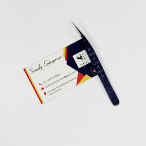 Pince à cils personnalisée violette en acier inoxydable étincelante à poignée en forme de cœur pince à cils droite à pointe solide et durable sans fibres - Product Image 3