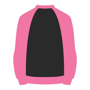 Sudadera Negra con Mangas Raglán y Cuello Redondo para Hermandad Universitaria, Color Rosa y Verde, Ropa Casual y Elegante para Mujeres - Product Image 6