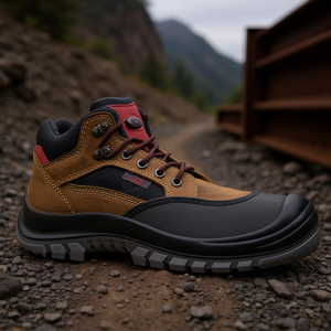 Botas de Seguridad de Cuero Sherpa S3 EN20345 Talla 41 Marrón/Rojo - para Equipo de Seguridad y Supervivencia - Product Image 3