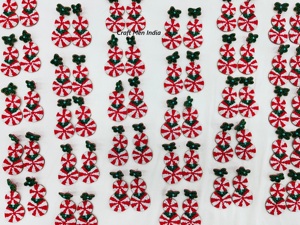 Nouvelles perles de riz arbre de noël boucles d'oreilles perles de riz boucle d'oreille neige flocon de neige canne cerf perles de riz boucles d'oreilles tissées à la main - Product Image 5