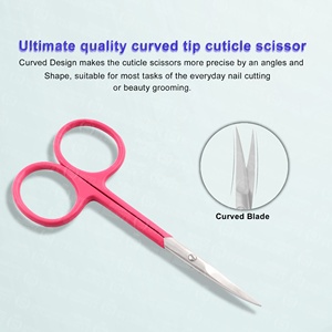 Ciseaux à cuticules à pointe fine pour le soin des ongles, manucure, design incurvé, fournisseur professionnel de produits de beauté en gros OEM - Product Image 4