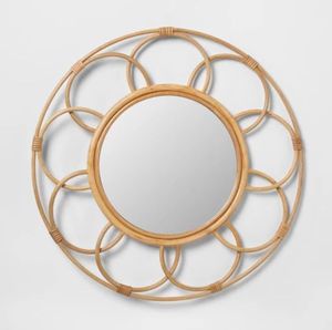 Miroir mural en rotin naturel fait à la main en osier de saule New Art Deco Designed Decor Home Item Home Decors Luxury - Product Image 3