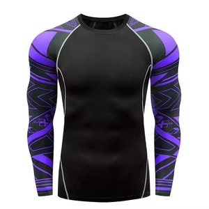 Camisetas de Compresión Rashguards para Hombre, Cuello Redondo, Manga Larga, MMA, Jiu Jitsu, Personalizadas, de la Mejor Calidad, Nuevas, al por Mayor, OEM - Product Image 1