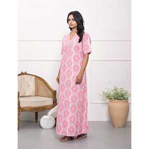 Camisón Blanco y Rosa 100% Algodón, Tela Popelina Suave y Cómoda, Cierre de Botones, Logotipo Personalizable, Tallas ODM XS, Conjunto de Ropa para Estar en Casa - Product Image 4