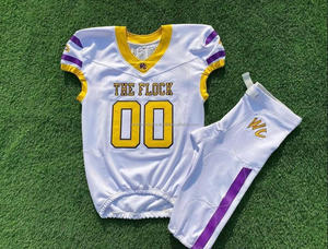 Wholesale Unique Quality Customized American Football Uniform Sublimation Quick Dry Top New Style American Football Uniform - Product Image 5