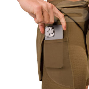 กางเกงขาสั้นผ้าฝ้ายสองชั้นสำหรับไปยิมกางเกงขาสั้นสุดฮอตสไตล์สตรีทเอวยางยืดกางเกงขาสั้นผ้าใยสังเคราะห์ย้อมสีเรียบ - Product Image 6