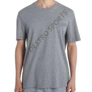 Nouveaux modèles T-shirts pour hommes imprimés ou unis personnalisés 100% coton tissu peigné Style formel confortable élégant anti-boulochage - Product Image 2
