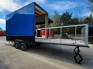 Remorque de transport fermée 8x14 personnalisée pour événements, bleu cobalt avec occultation, capacité de charge 2001-3000 kg, à prix abordable - Product Image 4