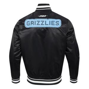 Chaqueta universitaria de satén OEM 2025 para hombre chaqueta con letras de béisbol brillante con bordado personalizado - Product Image 3