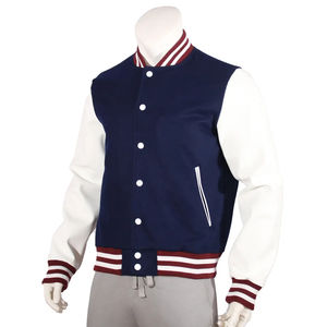 Varsity Jackets with Leather Sleeves Letterman Jacket Wholesale Blank CollegeBaseballjacket for men - Product Image 5