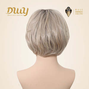 Summer-DWY 10 Inches Glueless Synthetic <b>Wig</b> for Women Mono Lace Front Transparent Transparent Short Blonde Curly Bob Free Part - Product Image 3