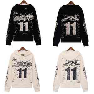 Personalizado Vintage Impreso Alta Calidad Diseñador Casual Sudadera con capucha enemigo hombres - Product Image 5