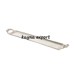 Nouveau plateau en métal plaqué or unique pour la maison et l'hôtel Plateaux de commande en gros décoratifs Prix des techniques artisanales - Product Image 3