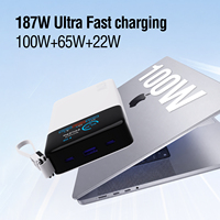 Batterie externe haute puissance 187W 25000mAh avec écran couleur TFT, chargeur rapide PD pour téléphone et ordinateur portable, distributeur de la marque NOBIS JUOVI