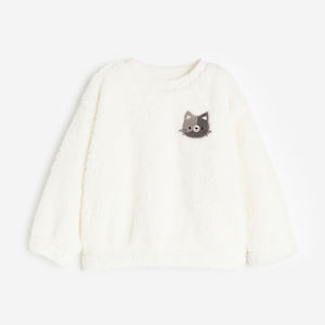 Nueva moda personalizada al por mayor niños bebés niños manga larga polar niños cuello redondo sudadera - Product Image 1