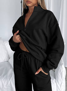 Survêtement d'hiver léger pour femmes Logo personnalisé Chemises et pantalons amples de haute qualité chauds et à la mode - Product Image 3