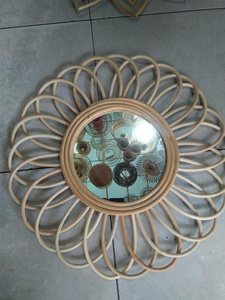 Diseño de interiores hecho a mano Estilo ecológico-Artesanía Espejo de ratán Colgante de pared-Espejo de pared para el hogar Hecho en Vietnam - Product Image 4