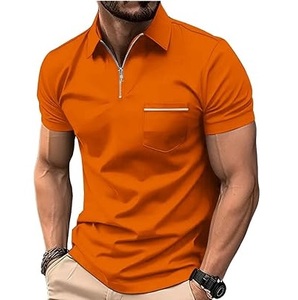 OEM Produit populaire Vente en gros Logo personnalisé Polos de golf Chemises pour hommes Séchage rapide et respirant Poche poitrine Chemises polo Slim Fit pour hommes - Product Image 1