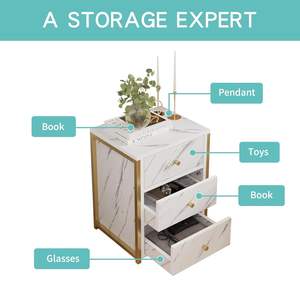 Mesa auxiliar de madera con cajones para espacios reducidos, mesa auxiliar de madera decorativa para decoración del hogar, mesa auxiliar de madera ligera - Product Image 3