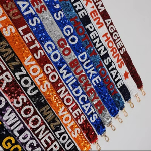 Sangle de sac bandoulière ajustable faite à la main avec perles, design coloré, en nickel, impression en relief, vente en gros - Product Image 1