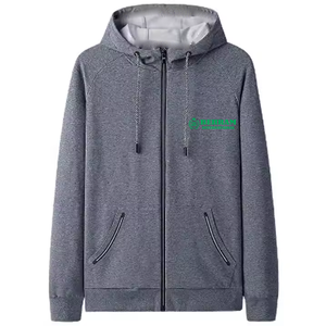 Sweat à capuche zippé intégral style streetwear, design personnalisé, haute qualité, en molleton délavé / tissu éponge français, respirant, séchage rapide, hiver - Product Image 2