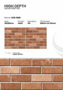 Carreaux de mur extérieur en porcelaine 300x600mm, format long - Product Image 3