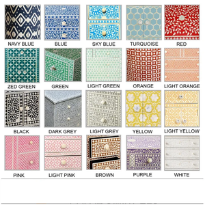 Plateau de service fait main en incrustation d'os du Vietnam Design écologique unique avec plateau rectangulaire en nacre avec poignées - Product Image 4