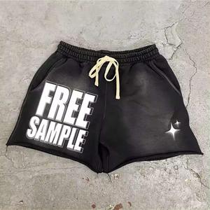 OEM Custom Street Wear 100% algodón Sun Faded parche desgastado bordado Raw Hem verano ácido lavado pantalones cortos para hombres - Product Image 1