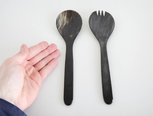 Cucharas de cuerno de alta calidad de búfalo real de la mejor calidad con mango, cuchara para servir para salsa y ensalada a un costo barato - Product Image 4